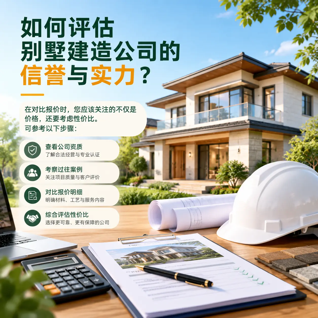 如何评估 平塘 别墅建造公司的信誉与实力?