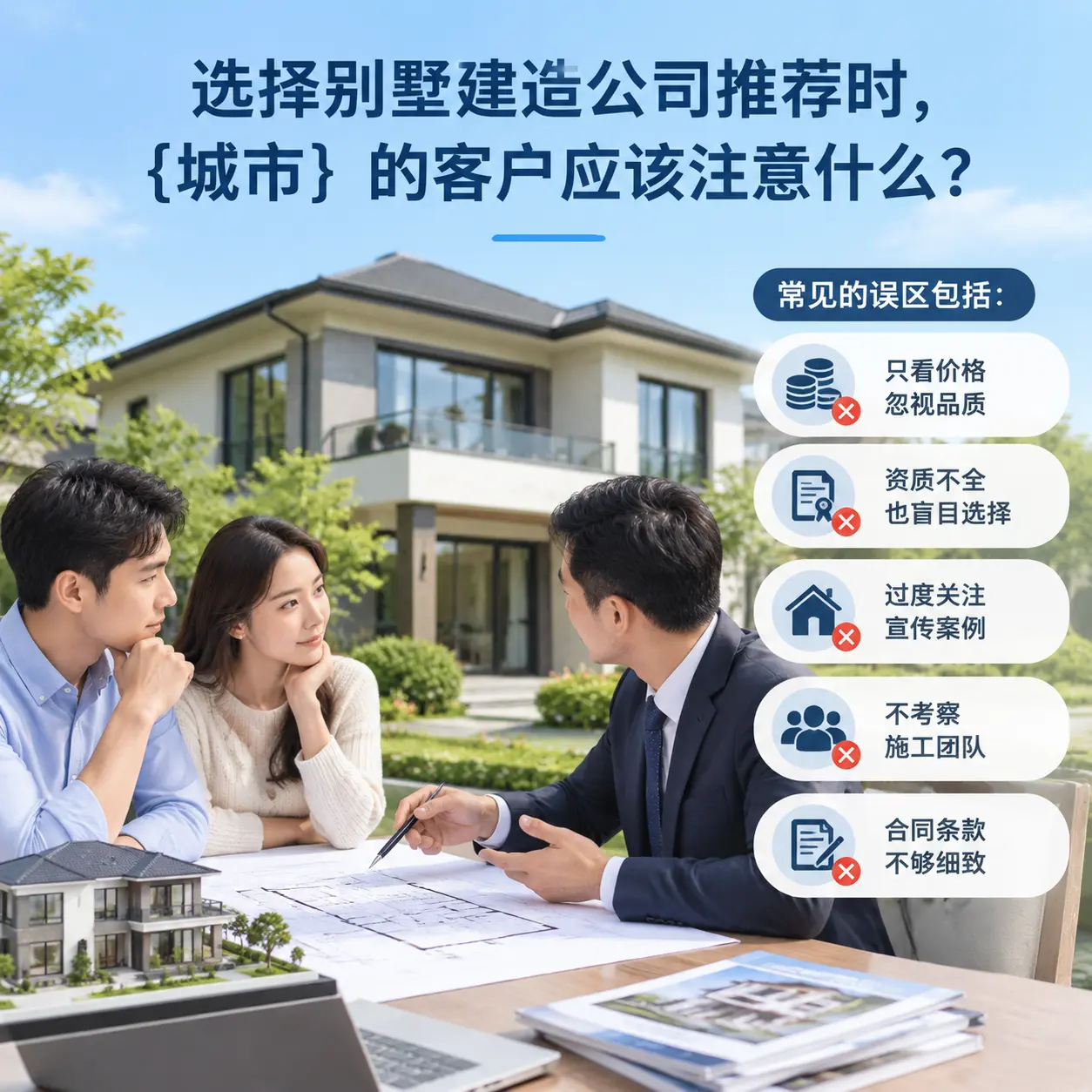 选择别墅建造公司推荐时，平塘 的客户应该注意什么？